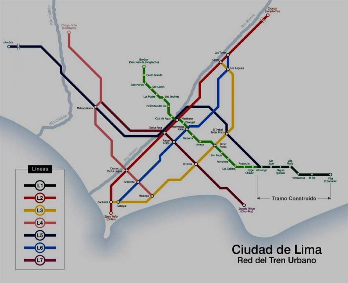 Lima peru metro zemljevid