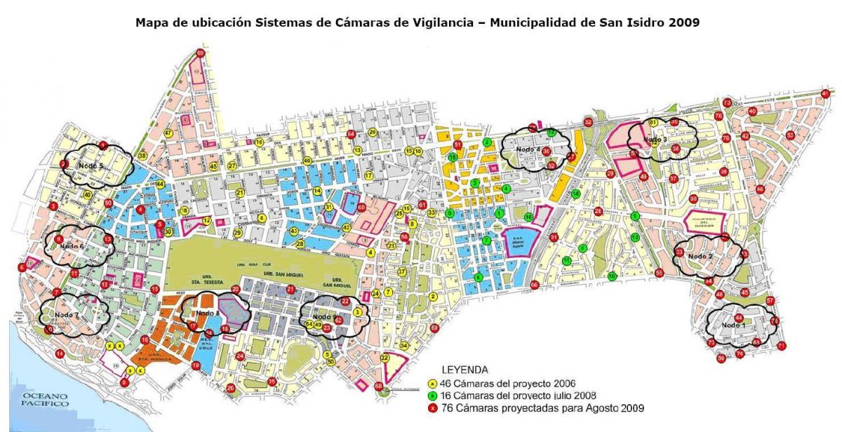 Zemljevid san isidro Lima
