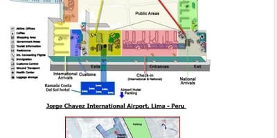 Lima mednarodno letališče zemljevid