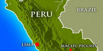 Zemljevid, ki prikazuje peru