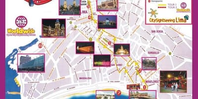 Turistična karta Lima peru