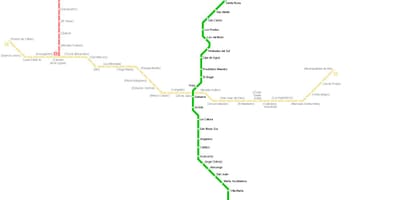 Zemljevid Lima podzemne železnice 