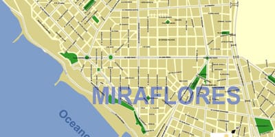 Miraflores Lima zemljevid