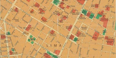 Zemljevid zemljevid Lima peru in okolici